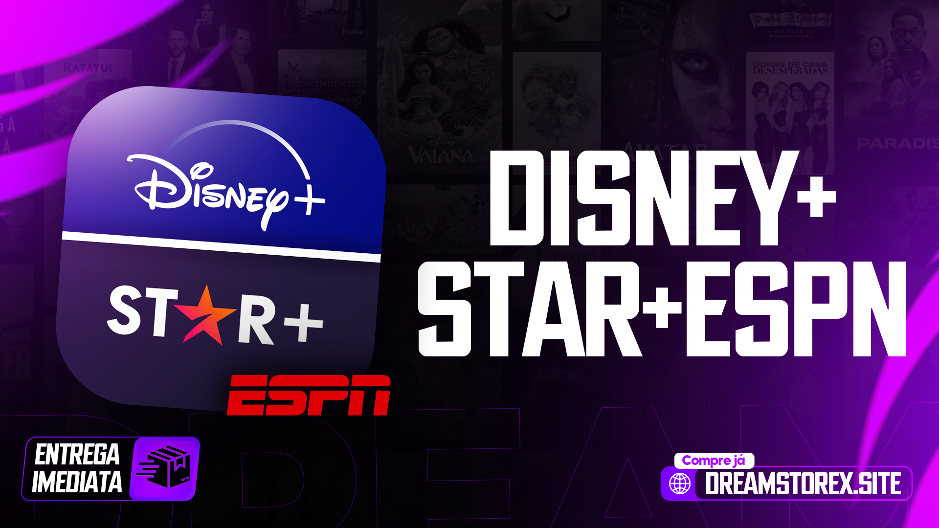Disney + star + Espn (Tela)
